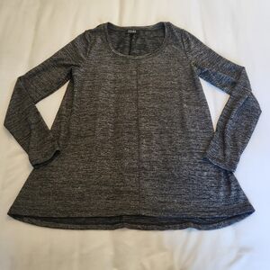 Jones New York Heathered Gray Long Sleeve Top S